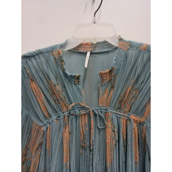 Free People Blue and Orange Tunic - Picture 2 of 7